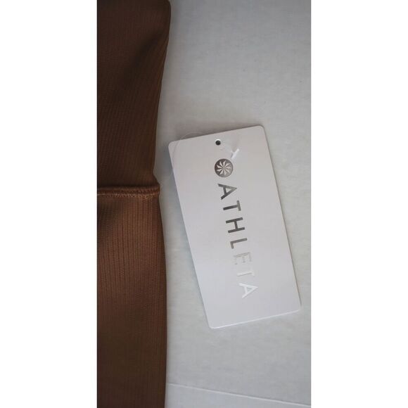 Athleta 410342 Women Sz S Walnut Brown High-Rise Elation Rib Tight Leggings - Picture 8 of 12